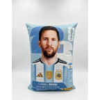 Almohada Providencia Grande De Panini Messi Super Esponjosa Azul Acero