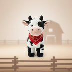Set De 4 Vaquitas De Peluche Modelos Rancheritos Super Suave Blanco