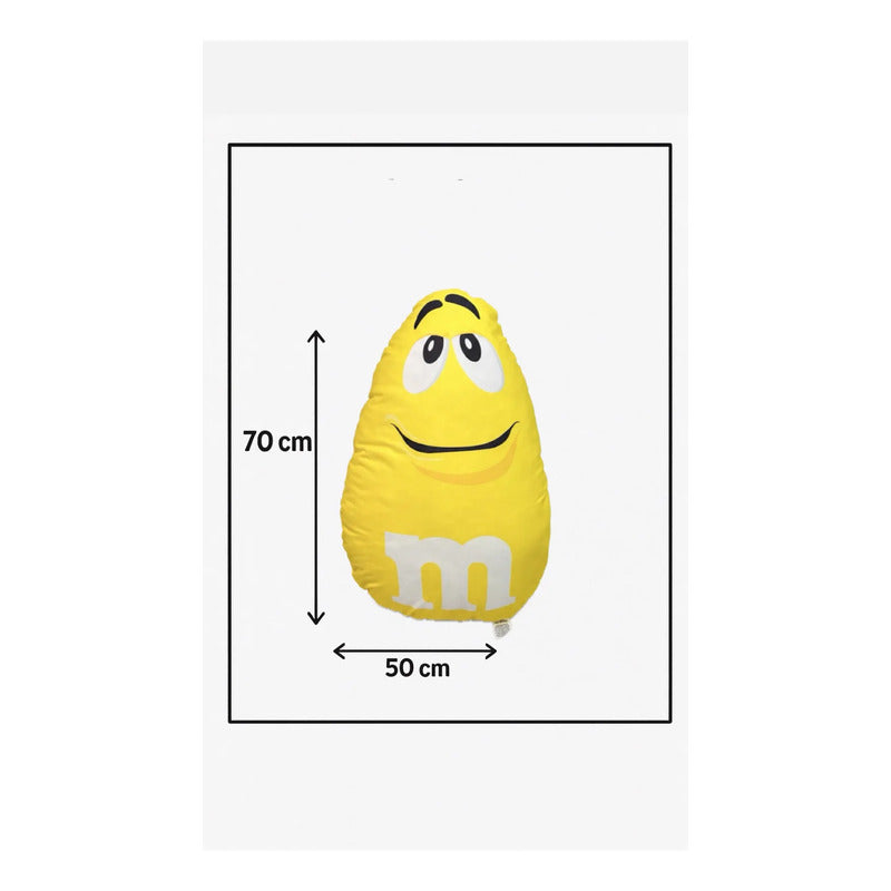 Almohada Providencia M&m's Amarillo Super Suave Y Esponjoso Amarillo