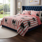 Funda De Edredón Duvet Matrimonial 2 Vistas 100% ALG Premium Rojo