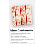 Juego De Sabanas Franela Mariol 100% Algodón Matrimonial Nude Mandarina Suave