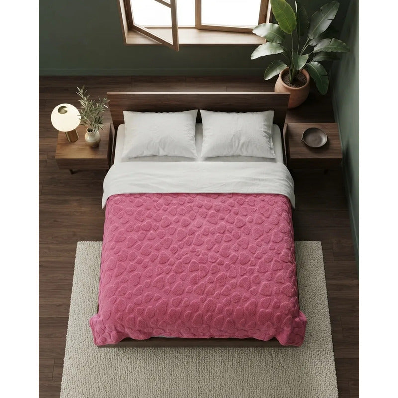 Cobertor Providencia Jacquard Ovejita Super Calientita Romántico Fucsia 880 G Fucsia