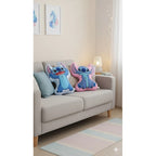 Almohada Providencia Stitch Azul Super Suave Y Esponjoso Azul Acero