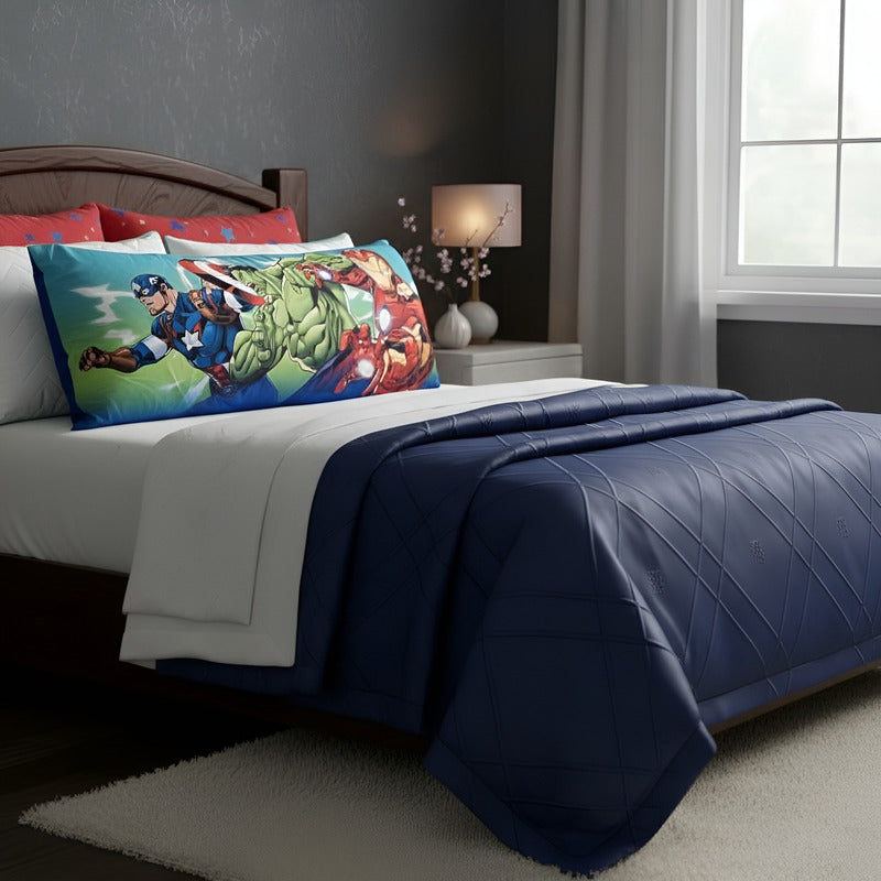 Almohada Providencia Super Jumbo Avengers Heroes Azul Claro