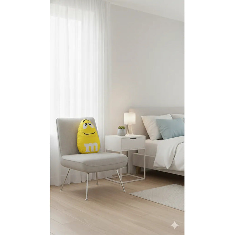 Almohada Providencia M&m's Amarillo Super Suave Y Esponjoso Amarillo