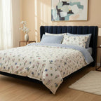 Funda De Edredón Duvet Matrimonial 2 Vistas 100% ALG Premium Azul Claro