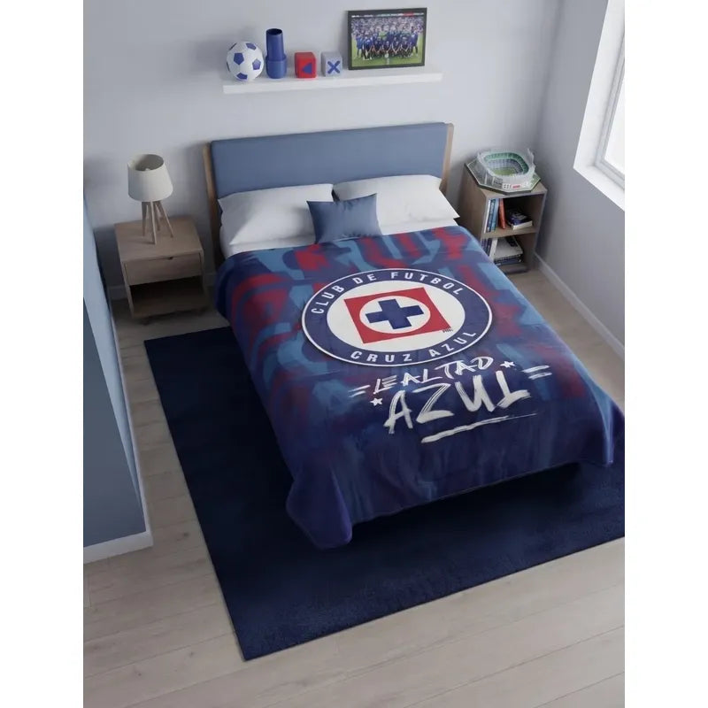 Frazada Providencia Matrimonial Ultrasuave Cruz Azul Lealtad Cruz Azul Lealtad 650 G Azul