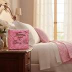 Sábana King  Bramante Cajón Amplio 100% Algodón Super Suave Rosa Mosaico Rosa