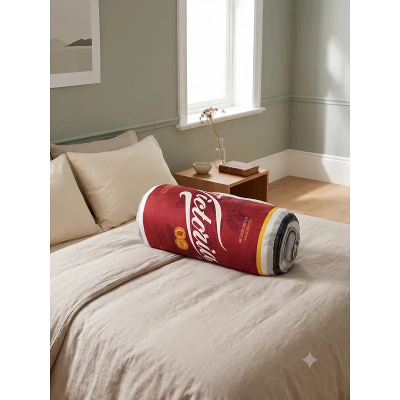 Almohada Providencia Lata Cerveza Victoria Esponjosa Suave Bordó