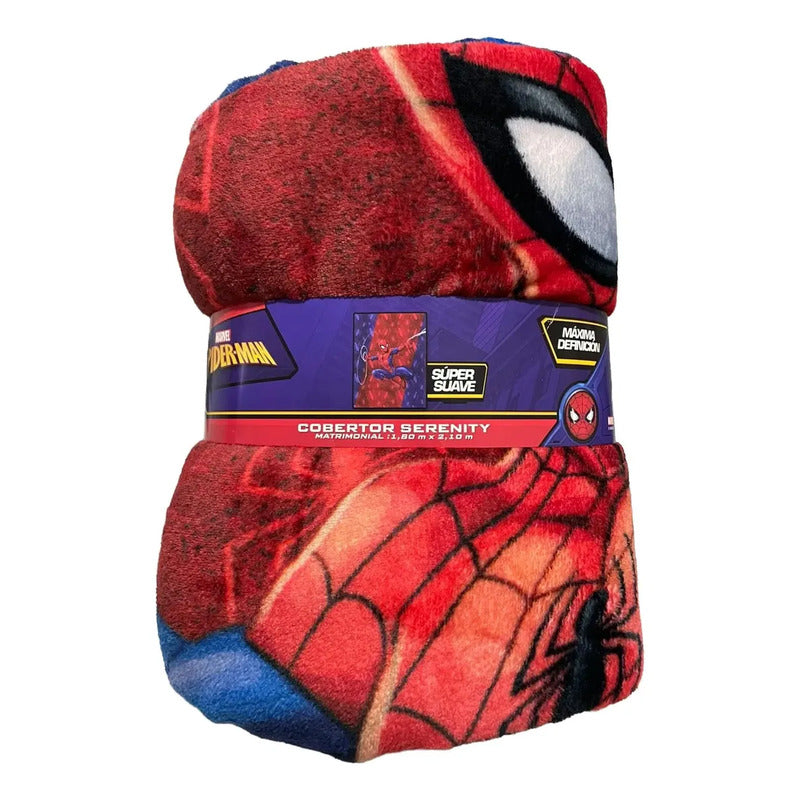 Cobija Manta Provipolar Matrimonial 180x210 Providencia Color Spider Man Diseño De La Tela Liso