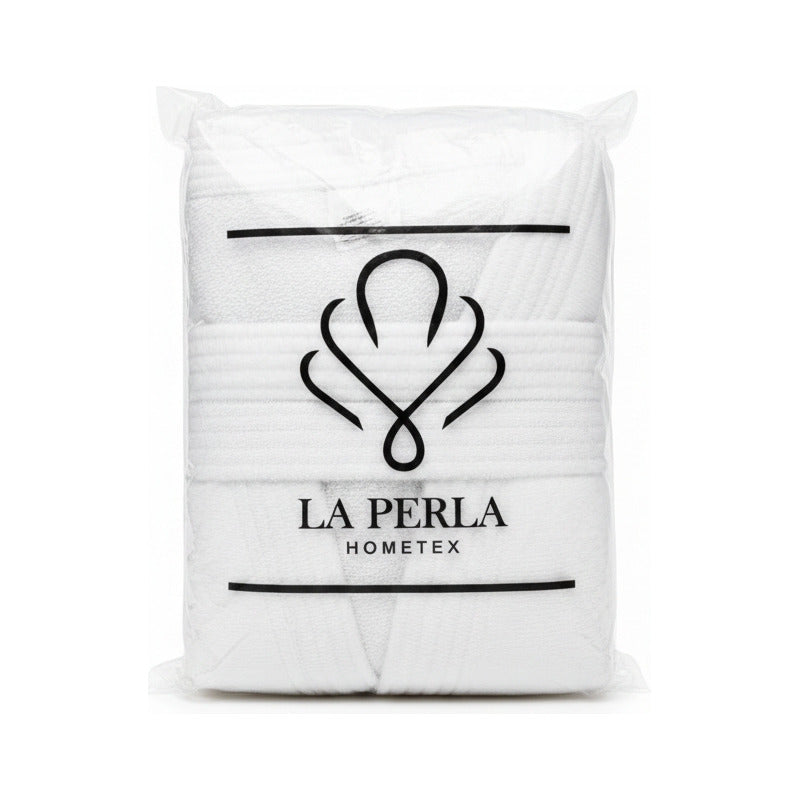 Bata De Baño Leonora Rasurada 100% Algodón Super Absorbente Blanco Lisa M-l