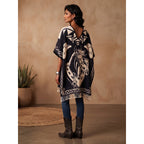 Jorongo Poncho Gaban Afelpado Unitalla Artesanal Grande Negro Caballos 1mx1m