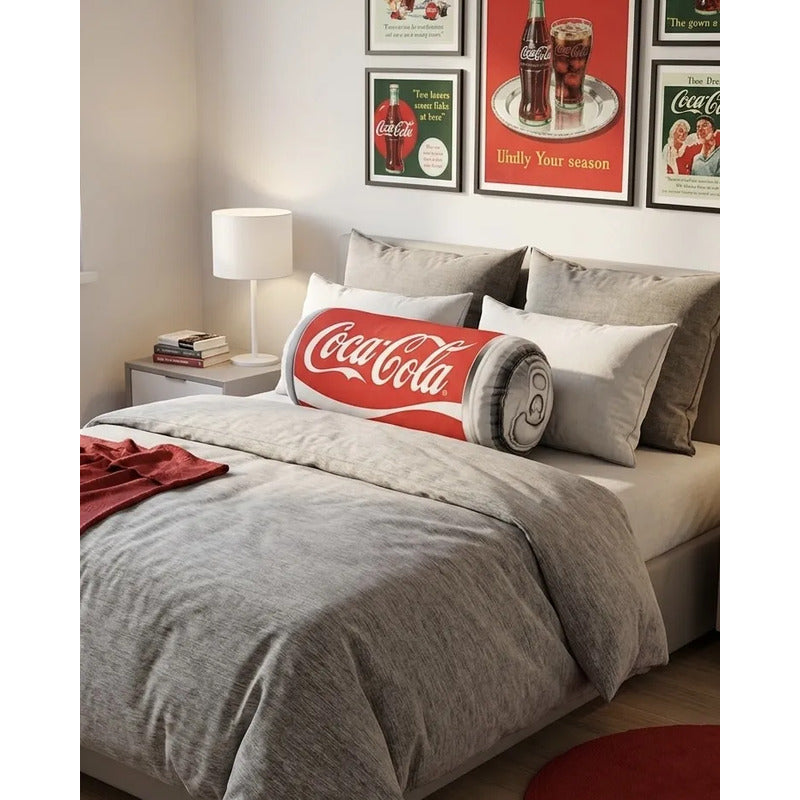 Almohada Providencia De Lata Coca Cola Super Esponjosa Suave Rojo