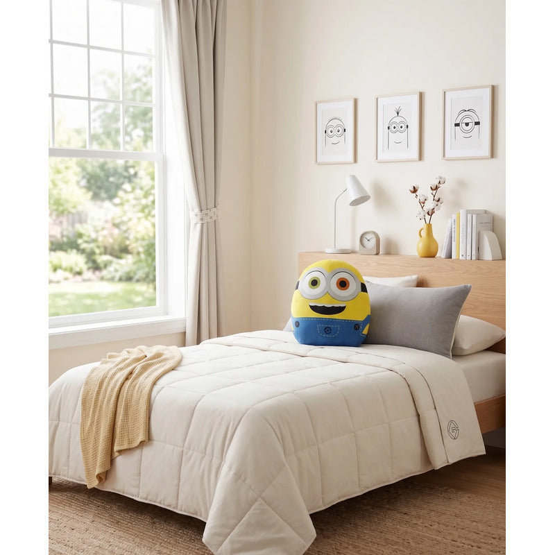 Almohada Providencia Abrazable De Minions Super Suave Amarillo