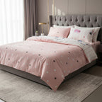 Funda De Edredón Duvet Matrimonial 2 Vistas 100% ALG Premium Rosa Pálido