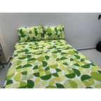 Juego De Sabana Matrimonial 100% Algodón Suaves Y Frescas Verde Lima Circular Verde