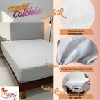 Funda Para Colchón/cubre Colchón Leonora Queen Clásico Blanco Clásico Blanco Queen