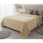 Frazada Térmica Leonora Matrimonial Extra Suave-grabada Rayas/amarillo Amarillo