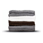 Set 4 Toallas Premium Super Absorbentes 100% Algodón Tamaño Gris Grande, Máxima Absorción Y Suavidad Superior