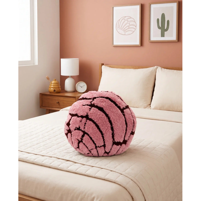 Almohada Providencia Abrazable Concha De Fresa Grande Rosa Chicle