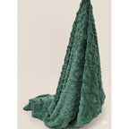 Frazada Leonora Matrimonial Extra-suave Grabado Hd Acogedora Cadena Verde Verde Oscuro