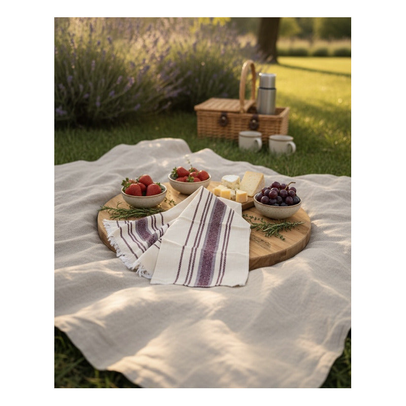Docena Servilletas Artesanales 70x60 Cm Ideal Para El Hogar Blanco Servilletas Artesanales