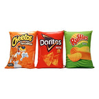 Kit De 3 Almohadas Snackpack: Chetos, Ruffles,takis,doritos) Terracota