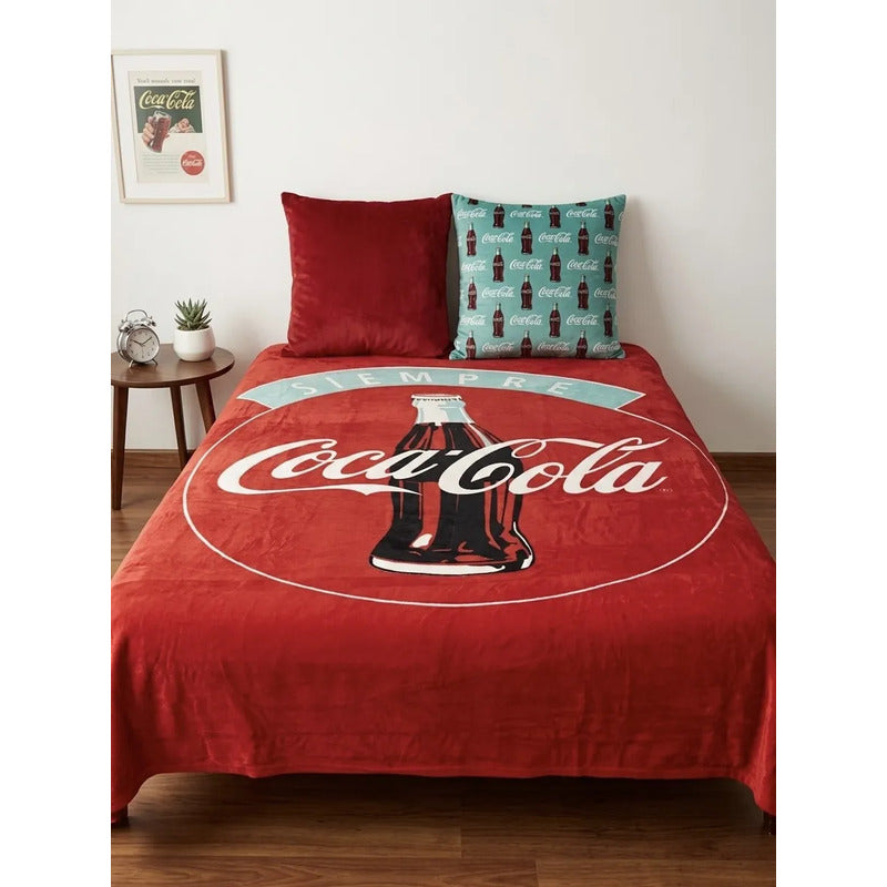 Frazada Matrimonial Providencia Siempre Coca Cola Suave Siempre Coca Cola 700 G Rojo