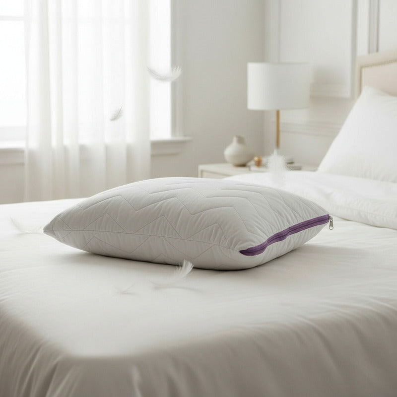 Par De Almohadas Leonora Matrimoniales Suaves Y Cómodas Blanco