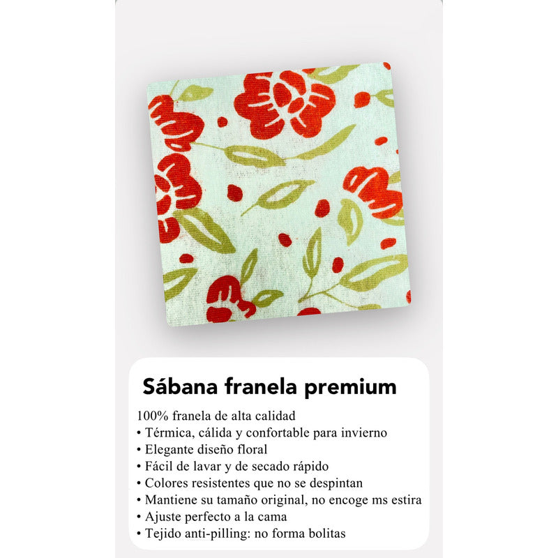 Juego De Sabanas Franela Mariol 100% Algodón King Size Verde Claro Verde Carmesi