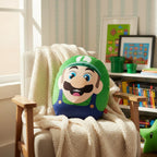 Almohada Providencia Abrazable Mario Bros De Luigi Suave Verde Lima