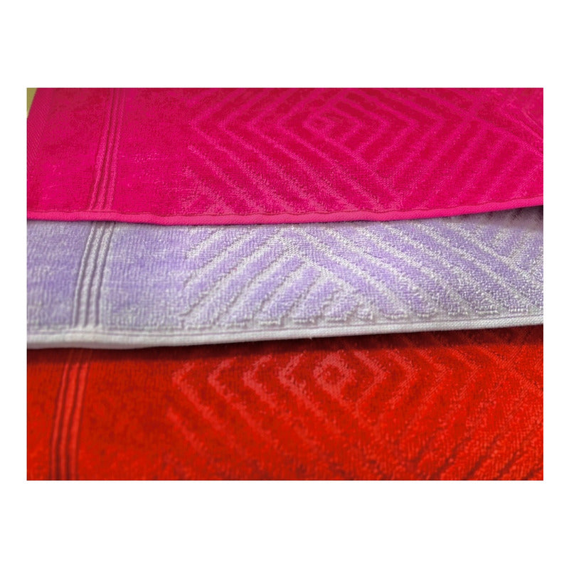 Tallas De Baño Completo 100% Algodón Super Absorbente Greta Rojo Coleccion 3