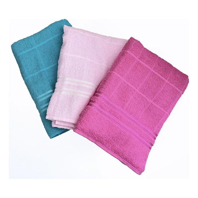 Toalla De Medio Baño 100% Algodón Super Absorbente Dreams Rosa Colección 2
