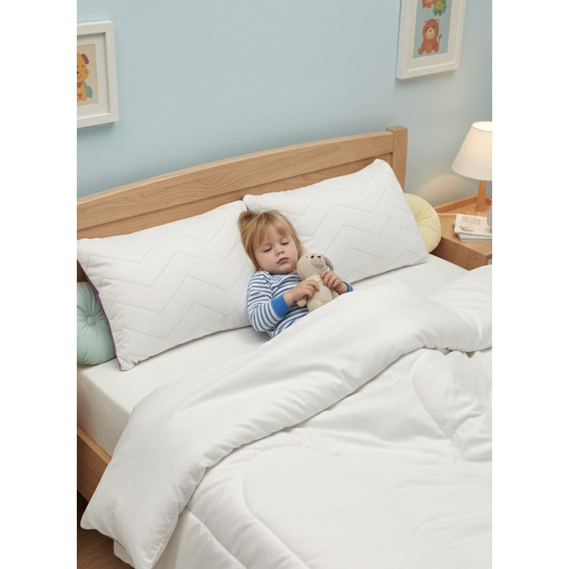 Par De Almohadas Kids Para Niño Super Suaves Y Esponjosas Blanco