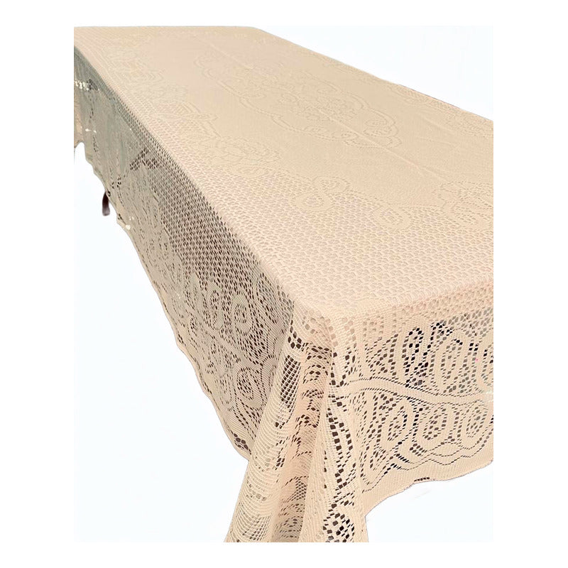 Mantel Calado Leonora 1.5×2.5 M | Elegancia Total Suela Calado Infinito Crema