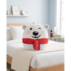 Almohada Providencia Abrazable Oso Polar Cocacola Sper Suave Blanco