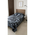 Cobija Matrimonial De Tilma Polar / Regenerado Económica Leopardo 1.5 G Azul Acero