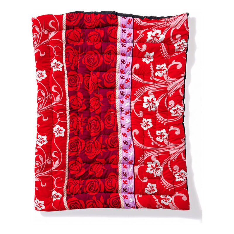Colchoneta Matrimonial Super Cómoda Reforzada Rojo