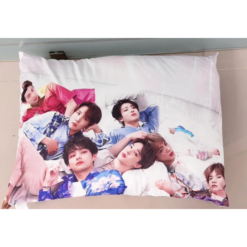 Almohada Providencia De Bts Super Suave Y Esponjosa Azul Claro