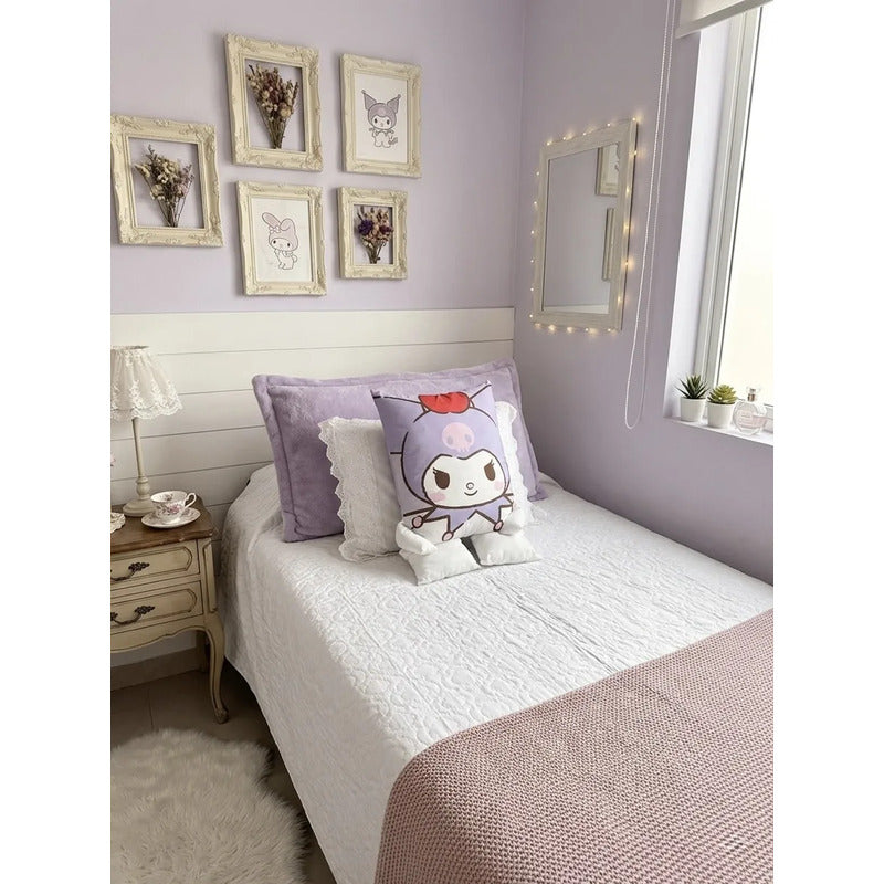 Almohada Providencia Decorativa Kuromi Super Esponjosa Lavanda