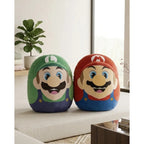 Almohada Providencia Abrazable Pack Mario Bros Y Luigi Suave Azul Marino