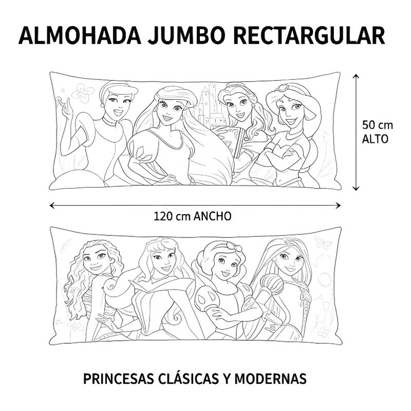 Almohada Providencia Super Jumbo Princesas Belleza Rosa