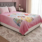 Frazada Providencia Disney Matrimonial Super Calientita Princesas Candy Rosa Claro