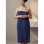 Toallas Baño Completo 100% Algodón Super Absorbente Azul Azul Acero