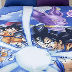 Frazada Matrimonial Super Suave Y Calientita Goku Dragon Ball Superrr Violeta Oscuro