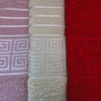 Tallas De Medio Baño 100% Algodón Super Absorbente Maya Rojo Colección 4