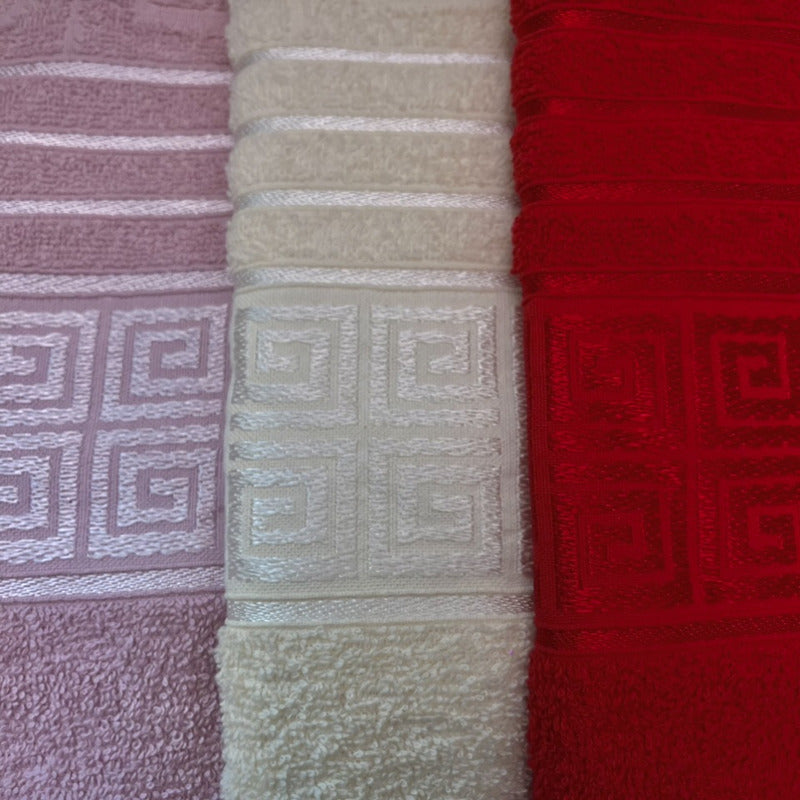 Tallas De Medio Baño 100% Algodón Super Absorbente Maya Rojo Colección 4