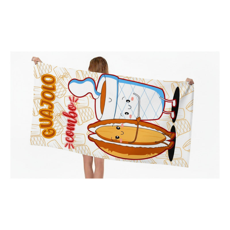Toalla De Mano Microfibra Leonora. Set De 6 Toallas 110x60cm Beige Guajolo Combo