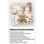Juego De Sabanas Franela Mariol 100% Algodón Matrimonial Caqui Verde Pradera