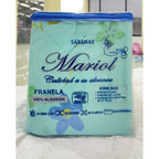 Juego De Sabanas Franela Mariol 100% Algodón King Size Turquesa Bloom Turquesa